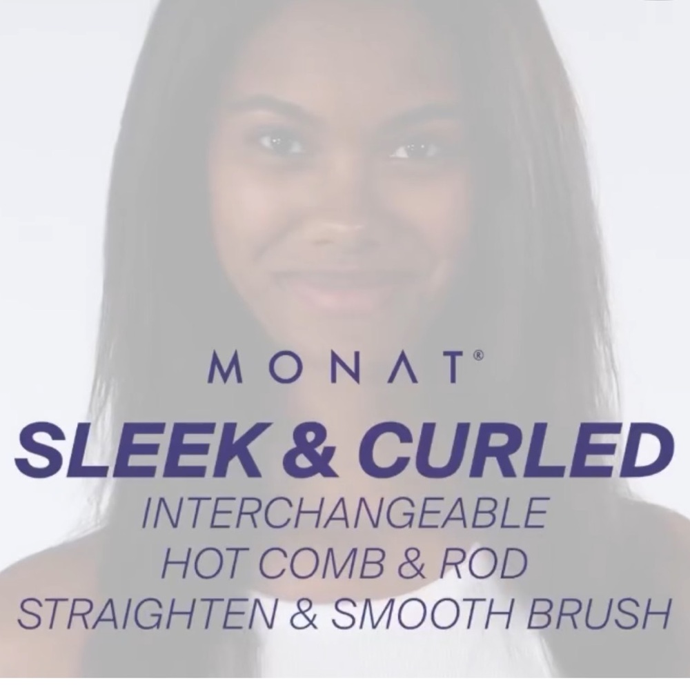 MONAT SLEEK & CURLED INTERCHANGEABLE HOT COMB & ROD STRAIGHTEN & SMOOTH BRUSH - Picture 9 of 11
